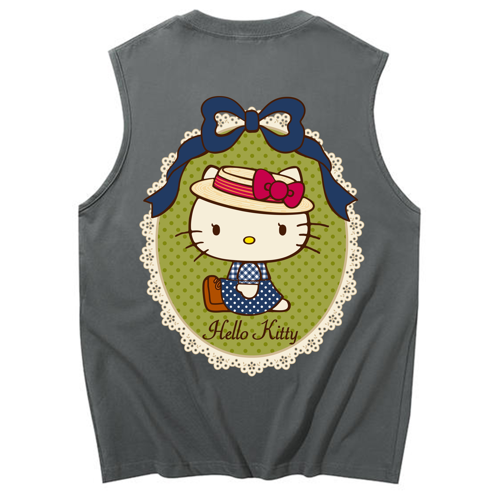 （画像用） Hello Kitty ハローキティ コットン100％タンクトップ（背面プリント）